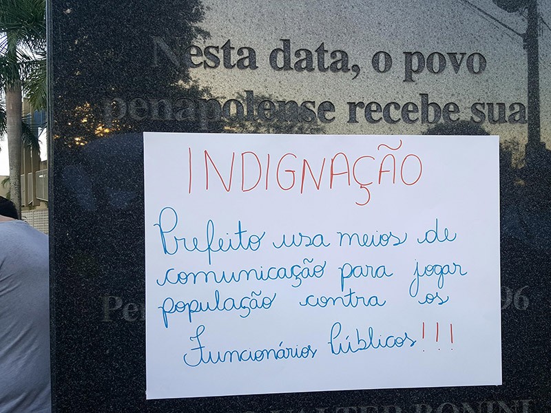 Manifestação de servidores municipais